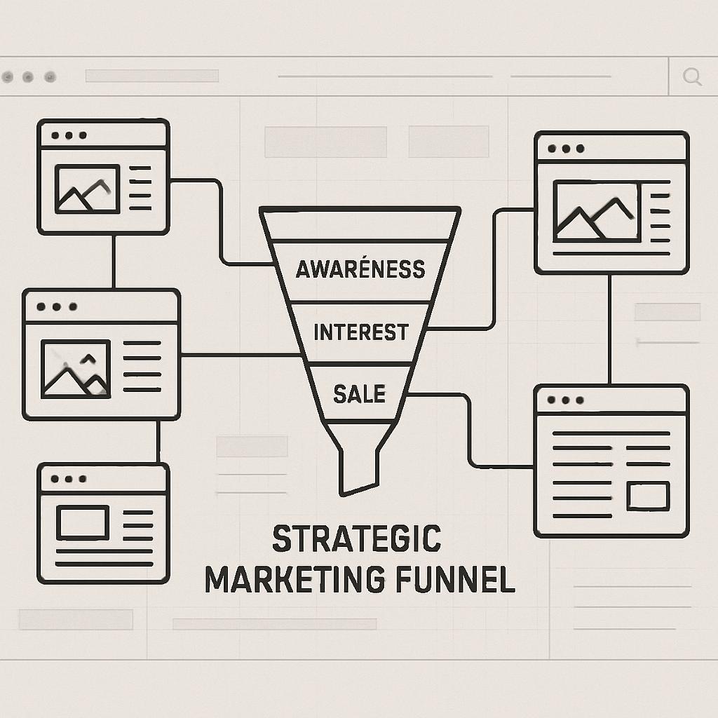 A marketing funnel used to attract customers by providing awareness, generating interest and ultimately creating a sale.